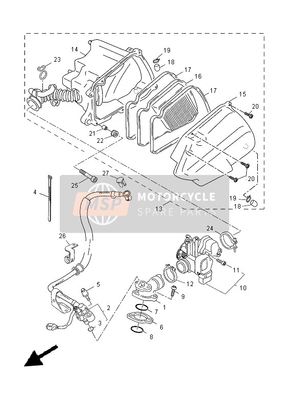 Yamaha YN50FM 2013 Intake for a 2013 Yamaha YN50FM